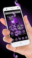 Purple Horror Skull 2D Theme captura de pantalla 2