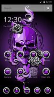 Purple Horror Skull 2D Theme captura de pantalla 3