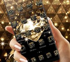 Gold Glitter Sparkling Diamond Theme syot layar 1