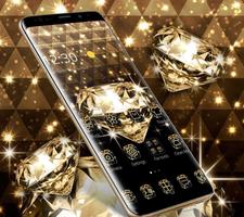 Gold Glitter Sparkling Diamond Theme syot layar 2