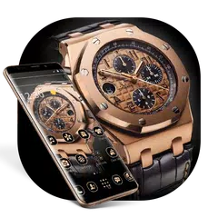 download Gold Luxury Legendary Watch Theme APK