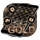 Gold Leather Crown Luxury Theme أيقونة