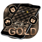 Gold Leather Crown Luxury Theme icono