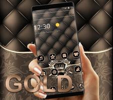 Poster Gold Leather Crown Luxury Theme