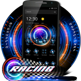 Racing Neon Speedometer Theme icône