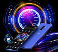 Racing Neon Speedometer Theme ảnh chụp màn hình 3