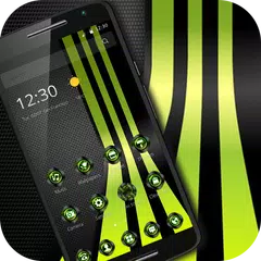 Fluorescent Green Stripe Theme アプリダウンロード