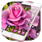 Lovely Pink Rose Blossom Theme biểu tượng