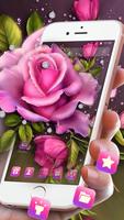 Lovely Pink Rose Blossom Theme 스크린샷 2
