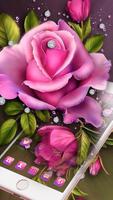 Lovely Pink Rose Blossom Theme 截图 3