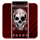 Red Blood Skull 2D Theme icône
