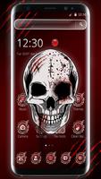 Red Blood Skull 2D Theme Affiche