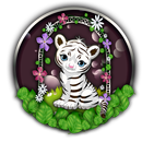 Cute White Tiger 2D Theme APK