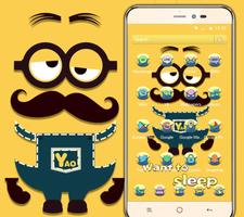 Happy friend cute cartoon icon theme स्क्रीनशॉट 3