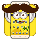 Happy friend cute cartoon icon theme icône