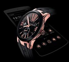 Rose Gold Watch Black Theme تصوير الشاشة 3