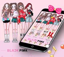 Pink Girl Band Group Theme capture d'écran 3