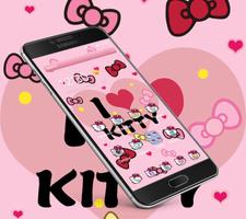 Kitty Princess Pink Butterfly theme โปสเตอร์