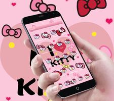 Kitty Princess Pink Butterfly theme imagem de tela 1