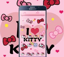 Kitty Princess Pink Butterfly theme captura de pantalla 3