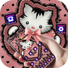 Cute Kitty Lace Bow Theme أيقونة