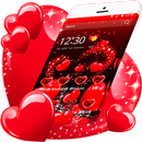 Red Heart Love Sparkling Theme APK