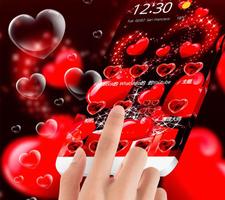 Red Heart Love Sparkling Theme تصوير الشاشة 1