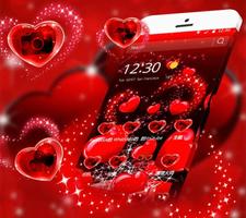 Red Heart Love Sparkling Theme 截图 3