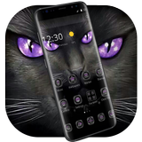 Black Evil Cat Dark Theme 아이콘