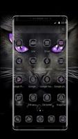 Black Evil Cat Dark Theme imagem de tela 1