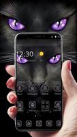 Black Evil Cat Dark Theme imagem de tela 3