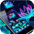 Fluorescent Neon Lotus Magic Theme APK