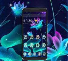 برنامه‌نما Fluorescent Neon Lotus Magic Theme عکس از صفحه