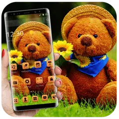 Cute Brown Stuffed Teddy Bear Theme APK 下載