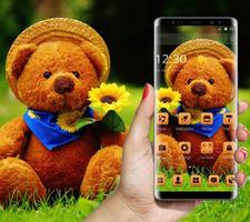 Cute Brown Stuffed Teddy Bear Theme 截图 2