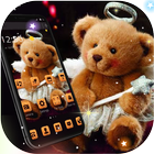 Cute Angel Teddy Bear Theme icône
