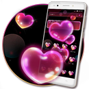 Neon Bubble Heart Theme APK