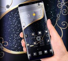 Blue Silver Gold Business Theme الملصق