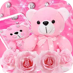 Pink Diamond Teddy Bear Theme アプリダウンロード