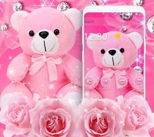 Pink Diamond Teddy Bear Theme Cartaz