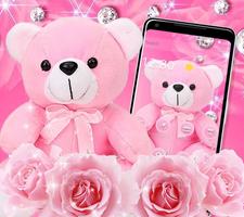 Pink Diamond Teddy Bear Theme 스크린샷 2
