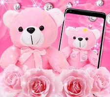 Pink Diamond Teddy Bear Theme capture d'écran 2