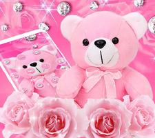 Pink Diamond Teddy Bear Theme ภาพหน้าจอ 3