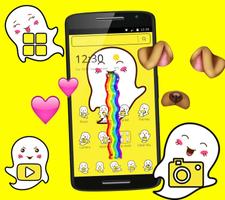 Cute Yellow Elfin Rainbow Theme imagem de tela 1