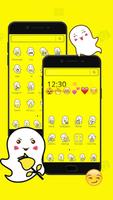 Cartoon Yellow Elfin Emoji Theme ポスター