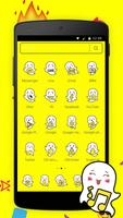 Cartoon Yellow Elfin Emoji Theme スクリーンショット 3