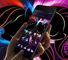 Black Neon Unicorn Theme 截图 2