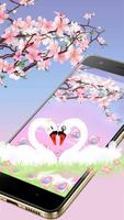 Beautiful Swan Love 2D Theme capture d'écran 2