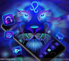 Neon Leo Lion Theme capture d'écran 3