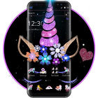 Night Star Unicorn Sparkling Theme icono